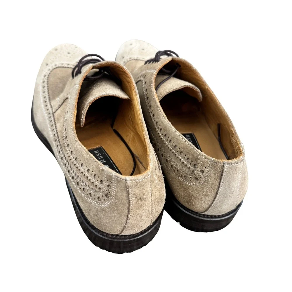 Leather Gordon Rush Mens Suede‎ Wingtip Brogue Oxford Dress Shoes Size 10
